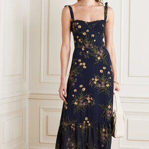 Reformation - Navy Floral Nikita Dress